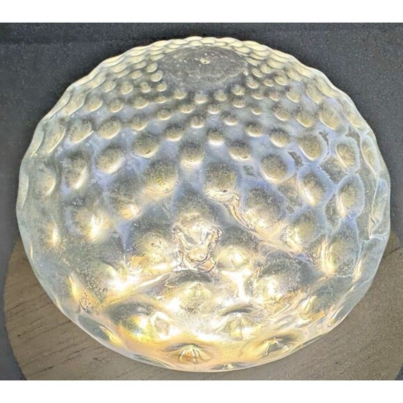 Susan Anton Intaglio Iridescent Art Glass Paperweight Divots Like Golfball - Picture 1 of 6